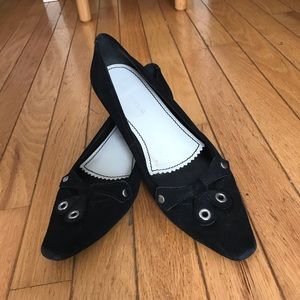 Enzo Angiolini black suede flats